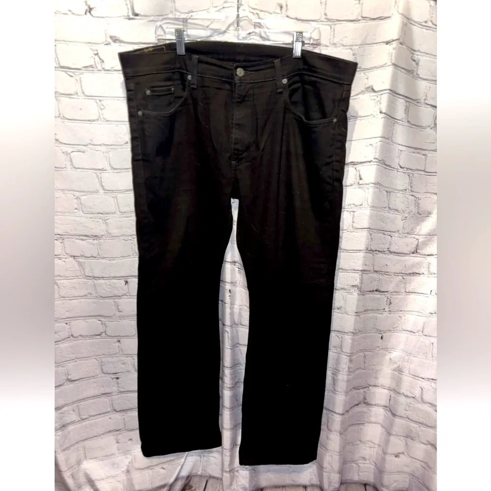 Levi’s 559 Black Denim Jeans 38x30 Relaxed Straight Stretch  Pants Mid Rise